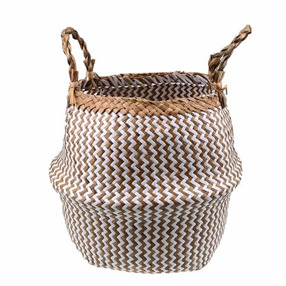 Cache-pot/panier en paille