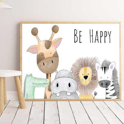 Toile "Be happy"