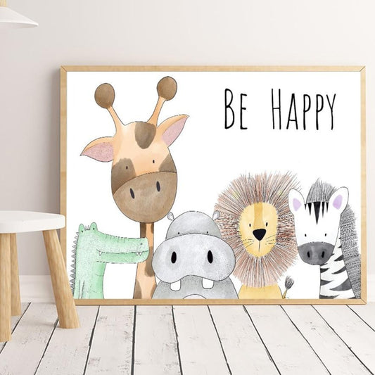 Toile "Be happy"