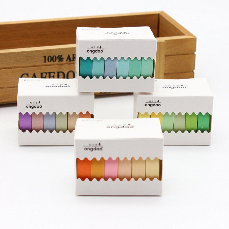 Lot de 6 rubans adhésifs colorés, masking tape