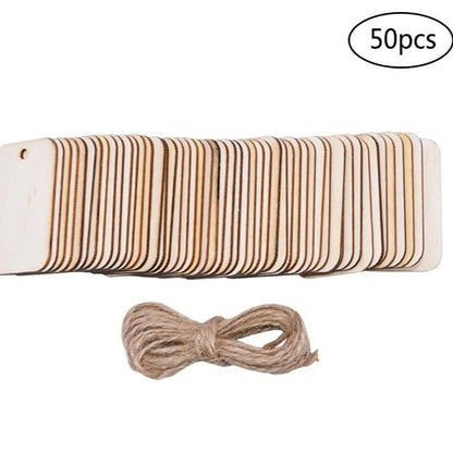Lot d'étiquettes en bois pour cadeaux