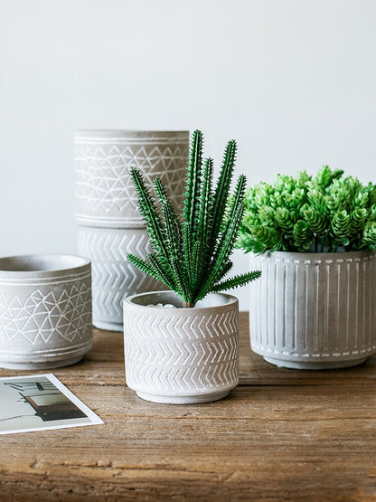 Cache-pot en ciment