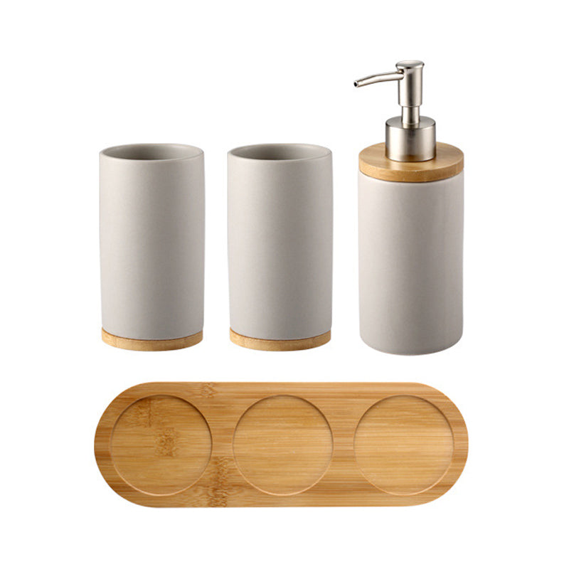 Trio d'accessoires de salle de bain, céramique