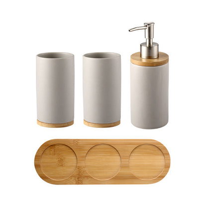 Trio d'accessoires de salle de bain, céramique
