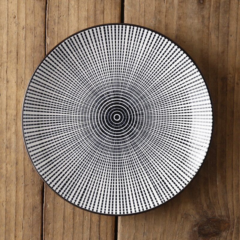Assiette à motif, inspiration japonaise