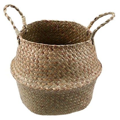 Cache-pot/panier en paille