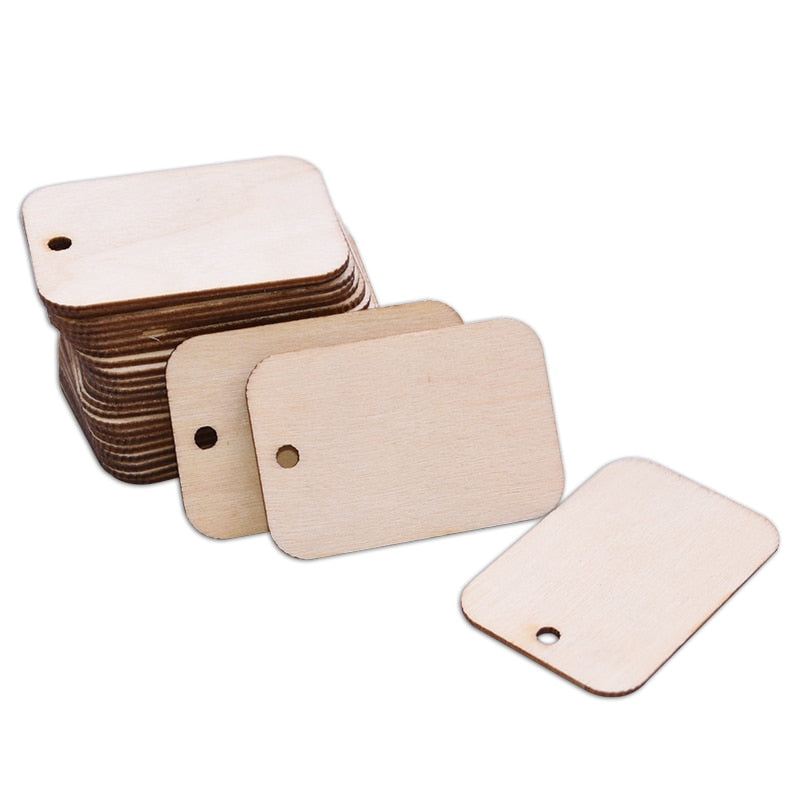Lot d'étiquettes en bois pour cadeaux
