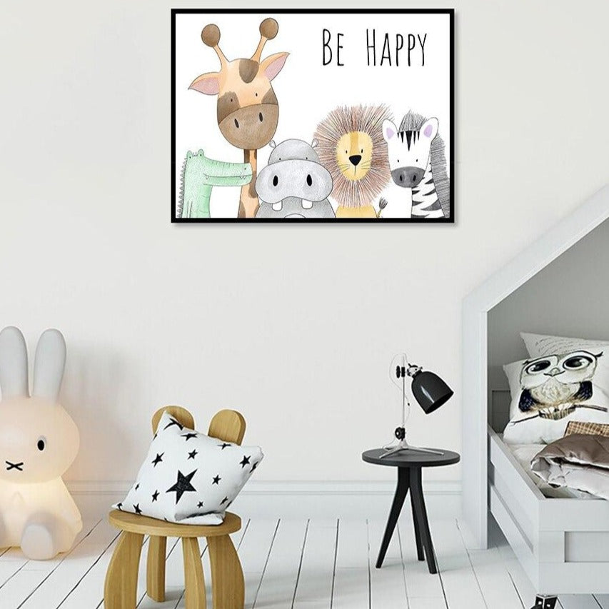 Toile "Be happy"