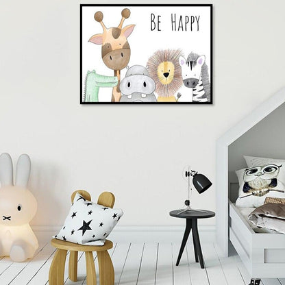 Toile "Be happy"