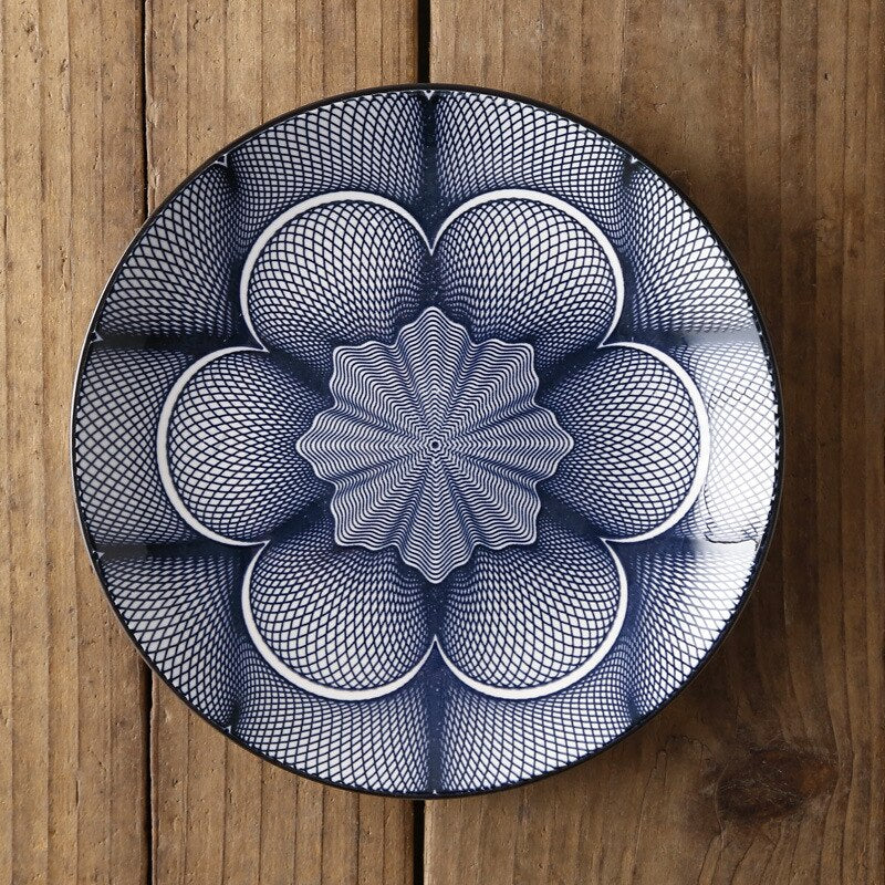 Assiette à motif, inspiration japonaise