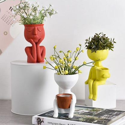Pot de fleur, personnages