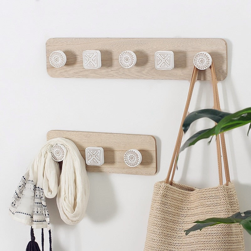 Porte-manteau en bois, bohème