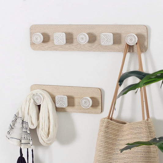 Porte-manteau en bois, bohème