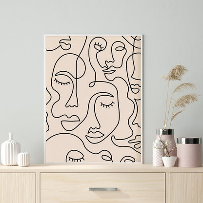 Toile "foule de lignes"