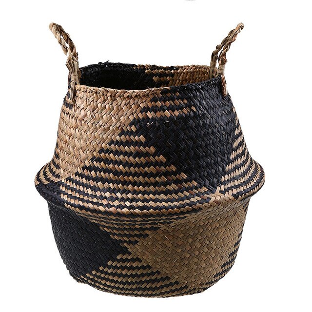 Cache-pot/panier en paille