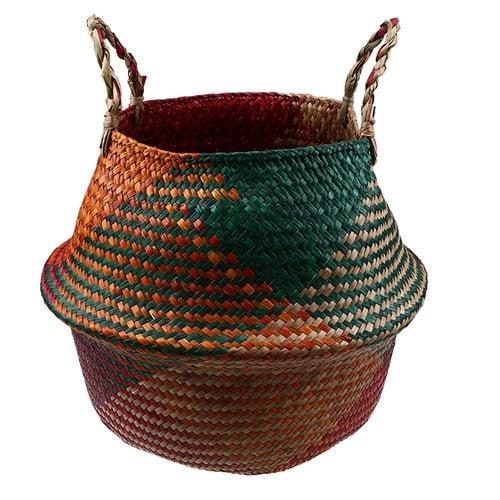 Cache-pot/panier en paille