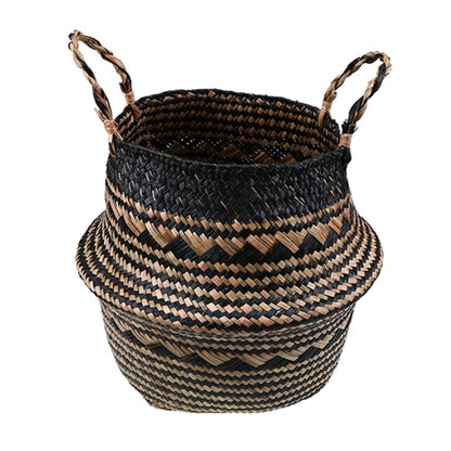 Cache-pot/panier en paille