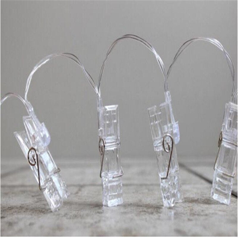 Guirlande lumineuse LED avec pincettes pour photos