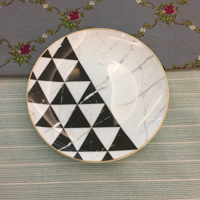 Assiette marbré