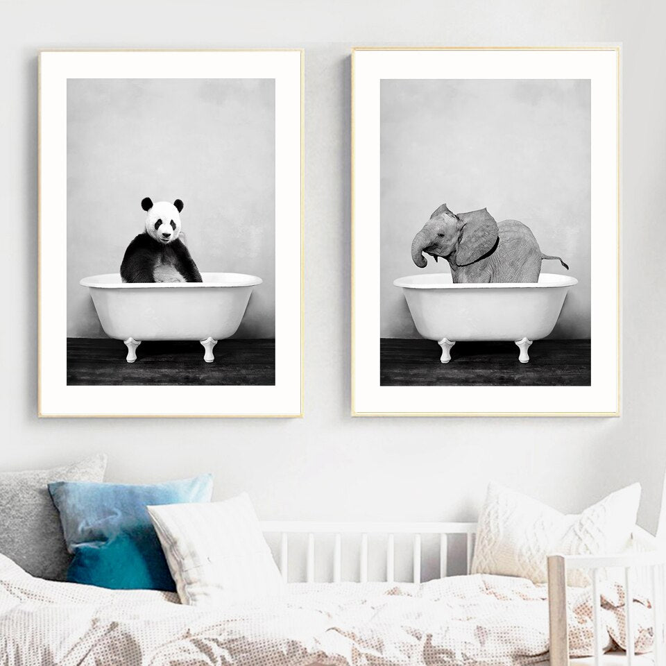 Toile "Bain sauvage"