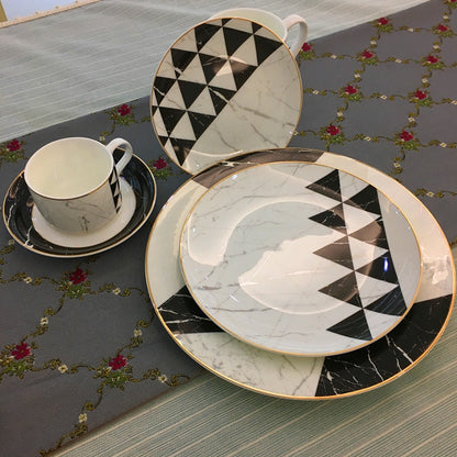 Assiette marbré