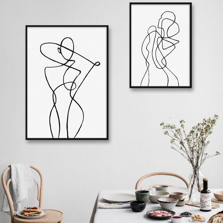 Toile "lignes féminines"