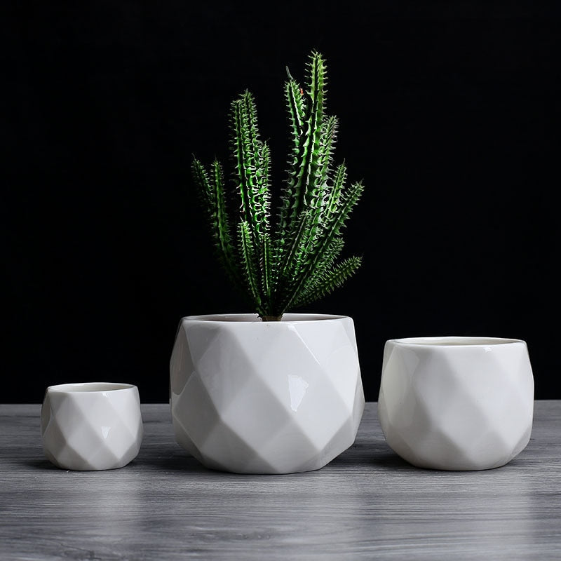 Cache-pot géométrique