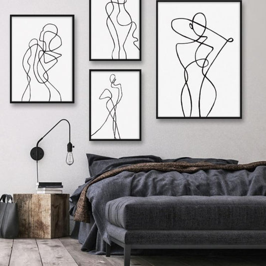 Toile "lignes féminines"