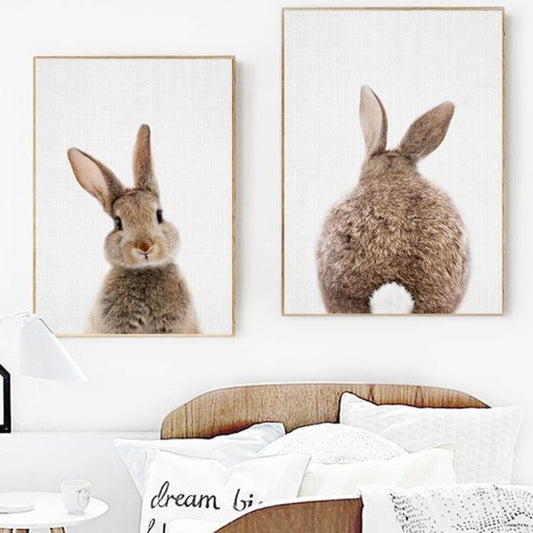 Toile "Lapin malin"