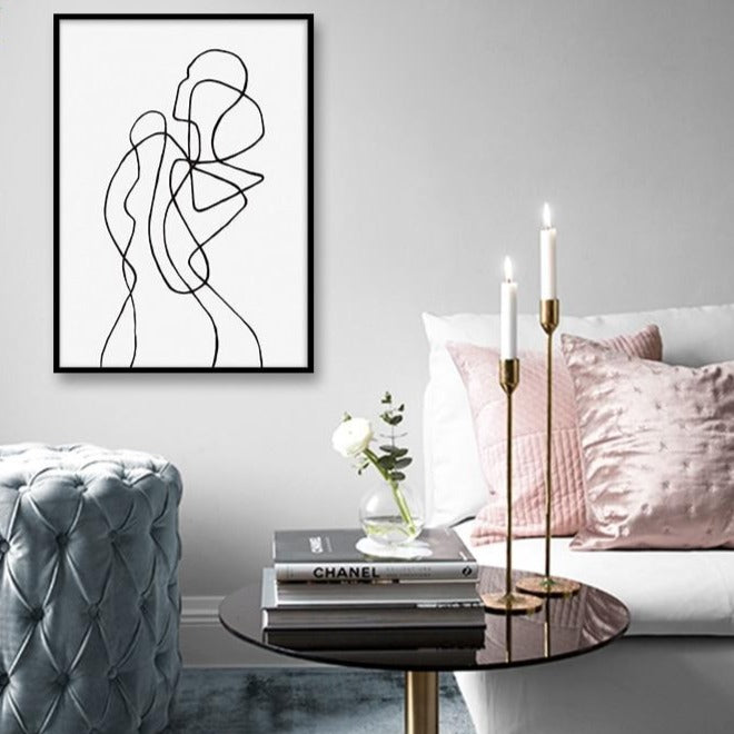 Toile "lignes féminines"