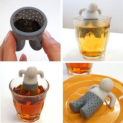 Infuseur à thé en silicone, bonhomme