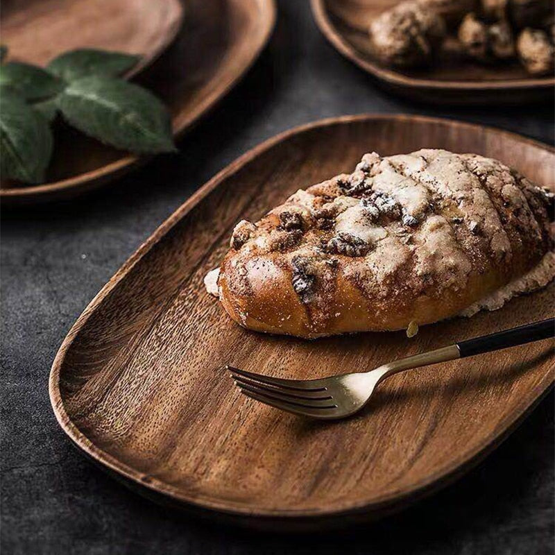 Plat, assiette en bois
