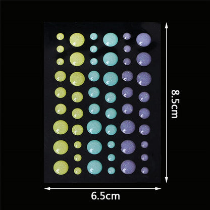 Lot d'autocollants en relief, gouttelettes pastels