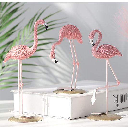 Statue flamant rose