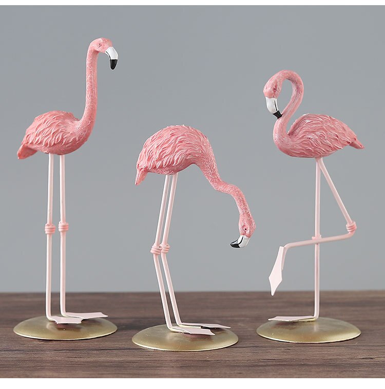 Statue flamant rose