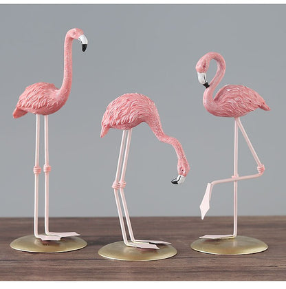 Statue flamant rose