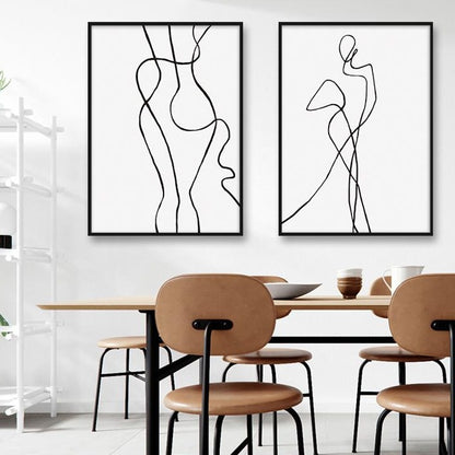 Toile "lignes féminines"