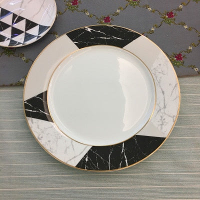 Assiette marbré