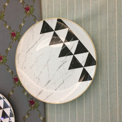 Assiette marbré