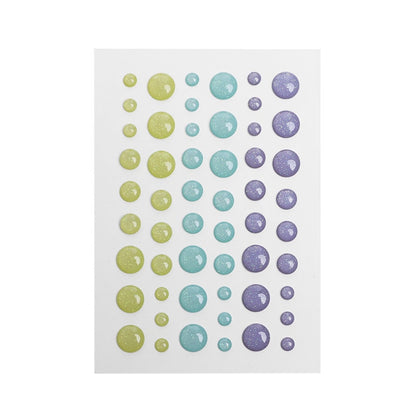 Lot d'autocollants en relief, gouttelettes pastels