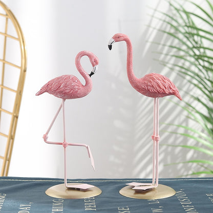 Statue flamant rose