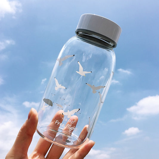 Bouteille en verre "Oiseau", 500ml