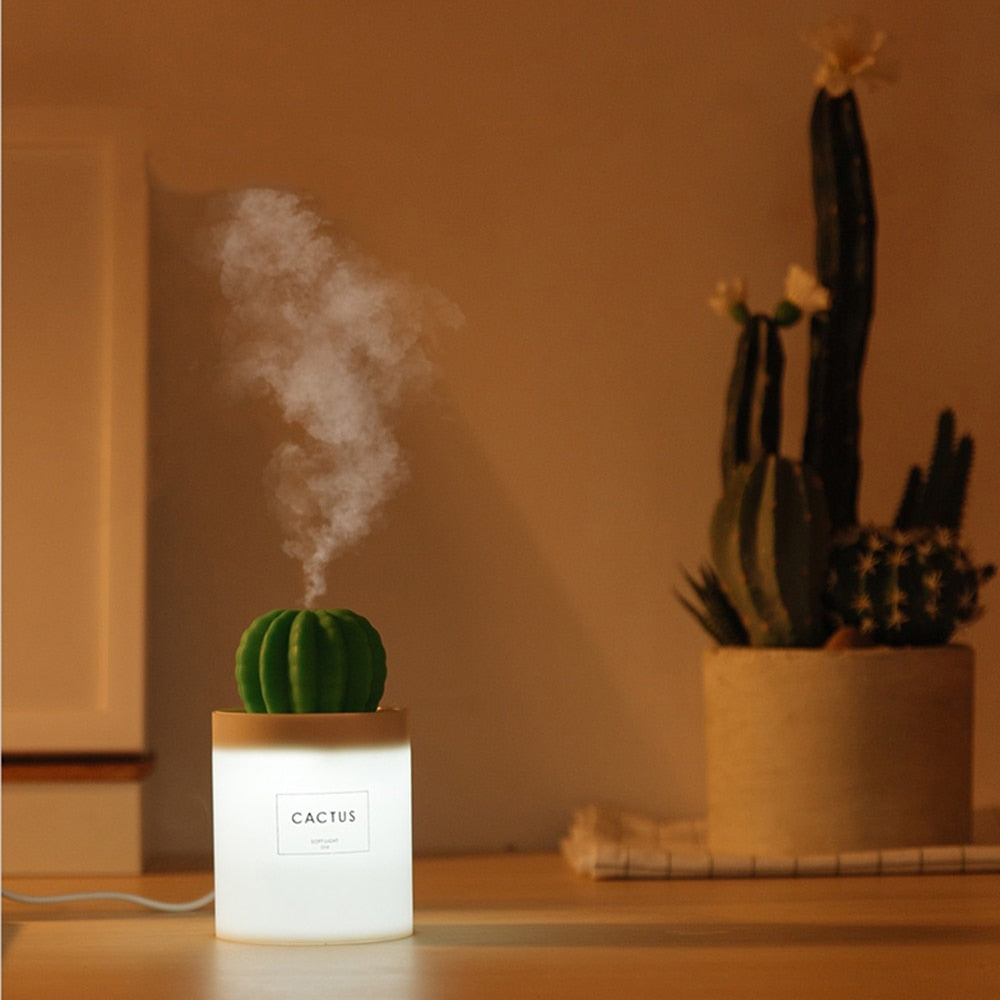 Purificateur d'air, humidificateur, diffuseur d'huile essentielle cactus