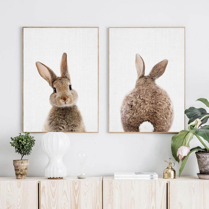 Toile "Lapin malin"
