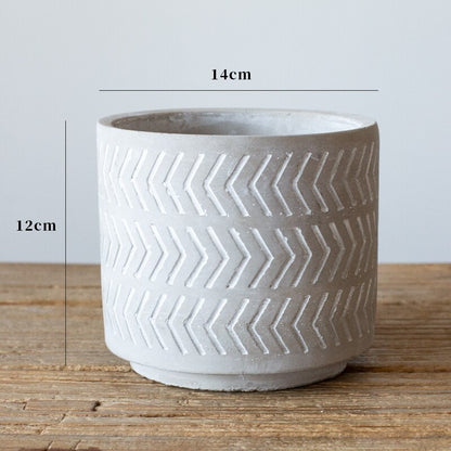 Cache-pot en ciment