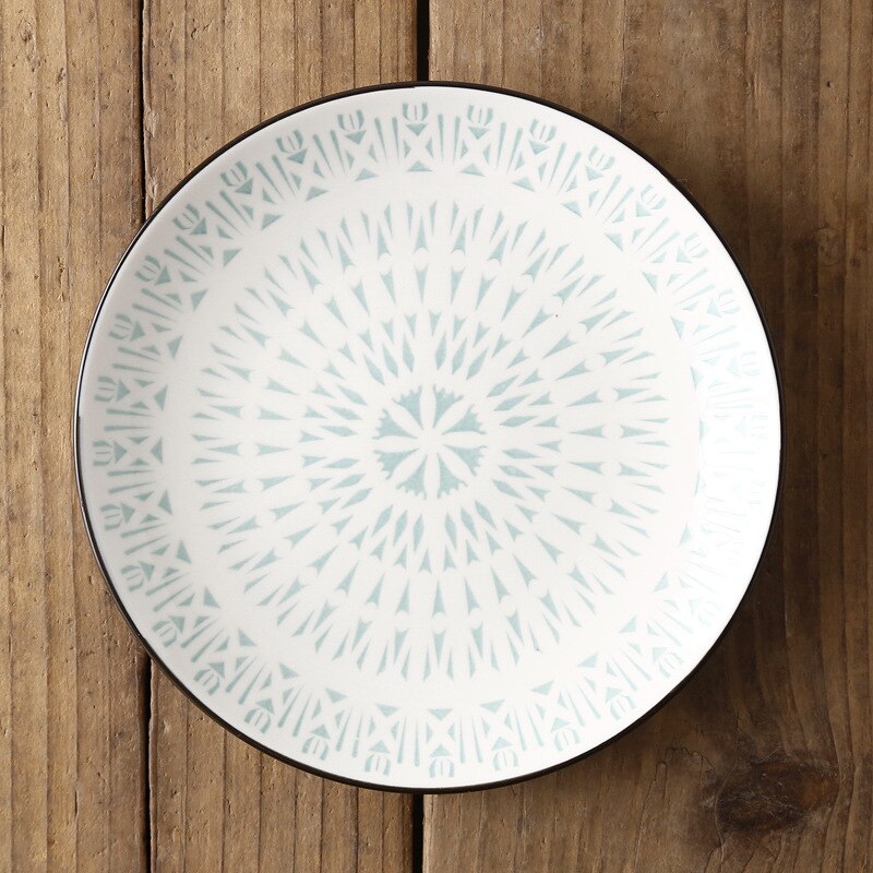 Assiette à motif, inspiration japonaise