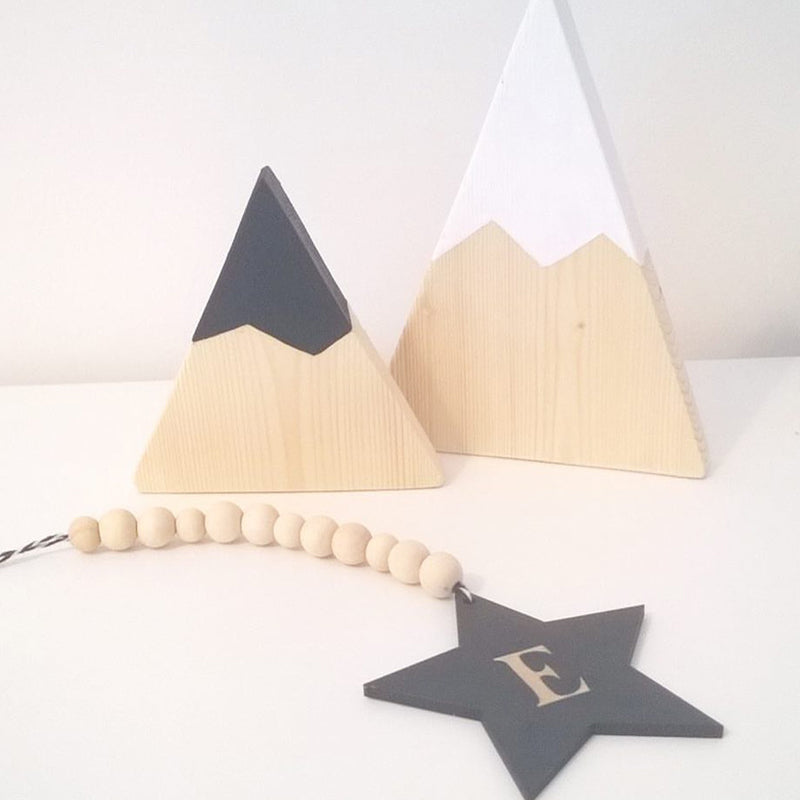 Montagnes en bois, décoration pour chambre d'enfants