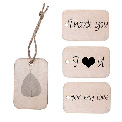 Lot d'étiquettes en bois pour cadeaux