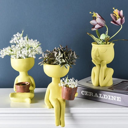 Pot de fleur, personnages