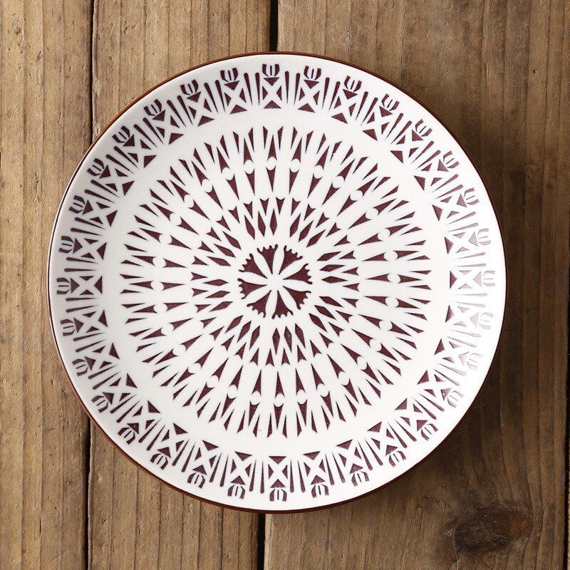 Assiette à motif, inspiration japonaise